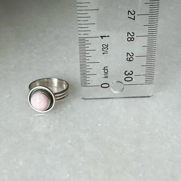 NWOT Sundance Pink Sands Ring, Pink Opal, Sterling Silver